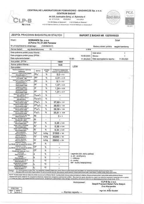 Węgiel Groszek LEW 29-27 MJ/kg Sobianek workowany - Wałbrzych - dostaw
