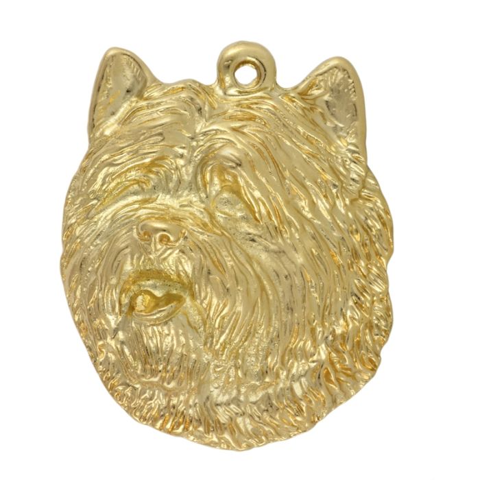 Cairn Terrier naszyjnik pozłocony w pudełku Art-Dog