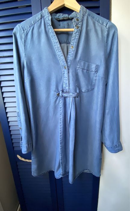 Туника,платье Zara легкий коттонпод джинс