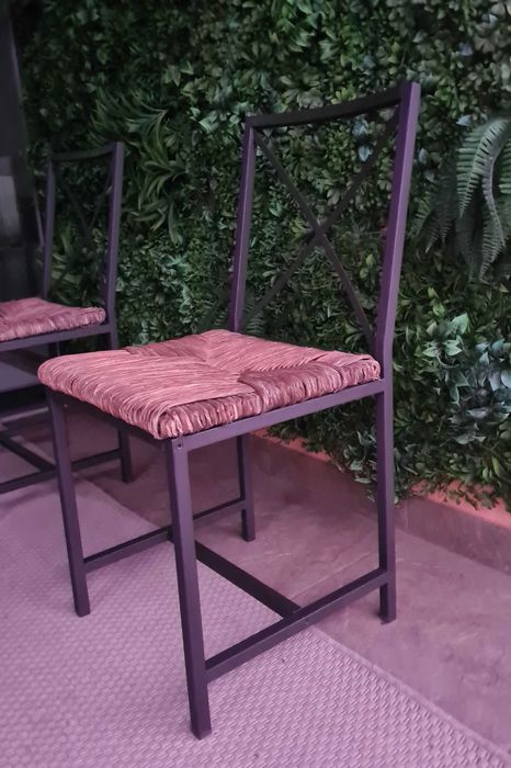 Mesa metal + 4 cadeiras