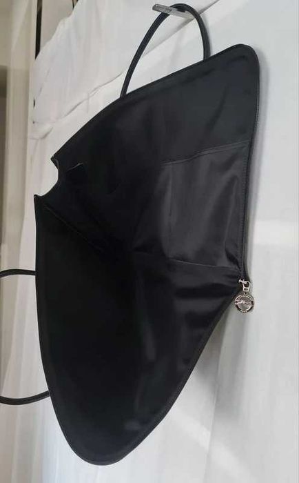 Pasta Executiva Longchamp Couro Preto Le Foulonné
