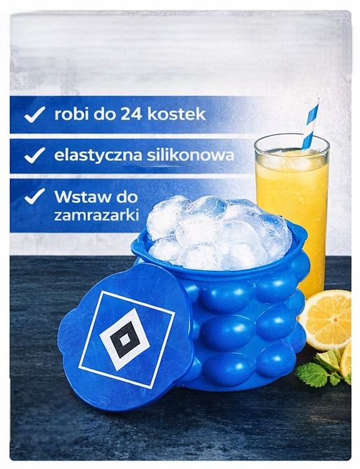 Forma do lodu 3w1 Pojemnik Cooler 24 kostki Silikon HSV