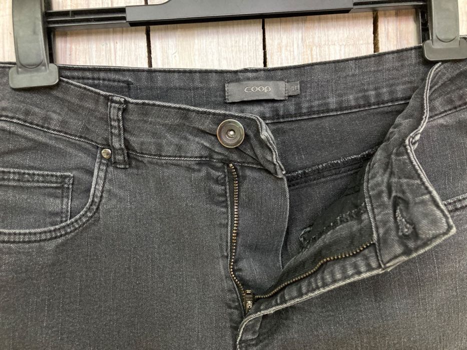 COOP spodnie 40 Slim Fit jeans szaro-czarne