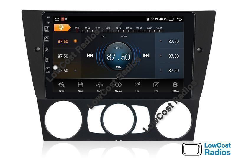 Rádio GPS Multimédia ANDROID 15 BMW E90, E91, E92 e E93 • 9 Polegadas | CARPLAY • ANDROID AUTO