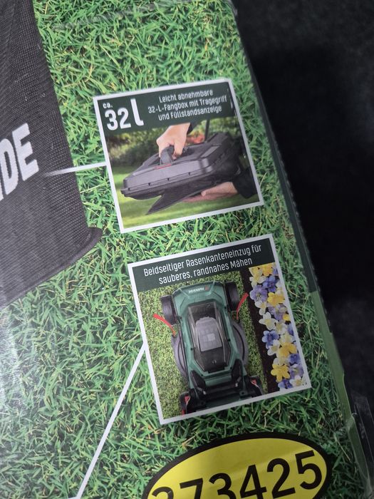 Corta-relva a bateria da marca Parkside