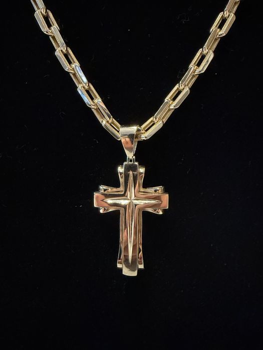 Złoty łańcuszek, Ankier, 585, 8mm, 64cm