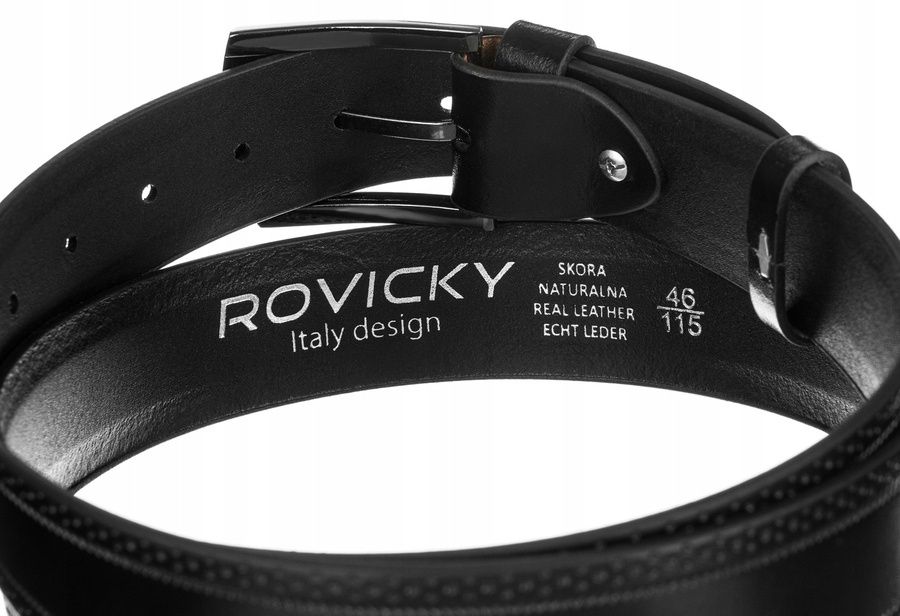 szeroki, skórzany pasek męski - rovicky 110