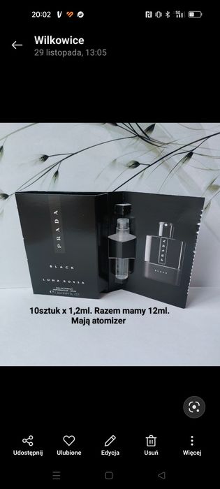 Prada Black Luna Rossa woda perfumowana