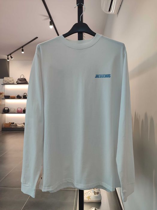 Лонгслів Jacquemus White 'Le T-Shirt Gelo' Long Sleeve T-Shirt