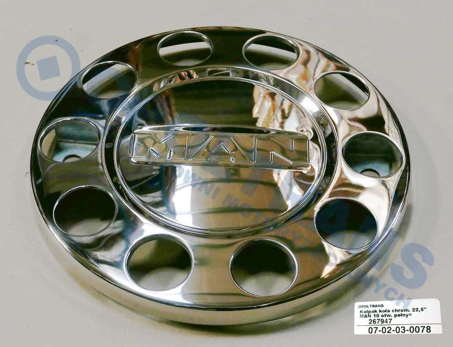 Ковпак колеса MAN  22.5  (нержавійка) Ковпак MAN  22.5