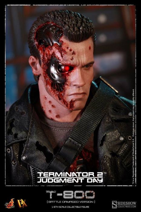 Фигурка 1/6 hot toys DX 13 TERMINATOR 2 T-800 BATTLE DAMAGED
