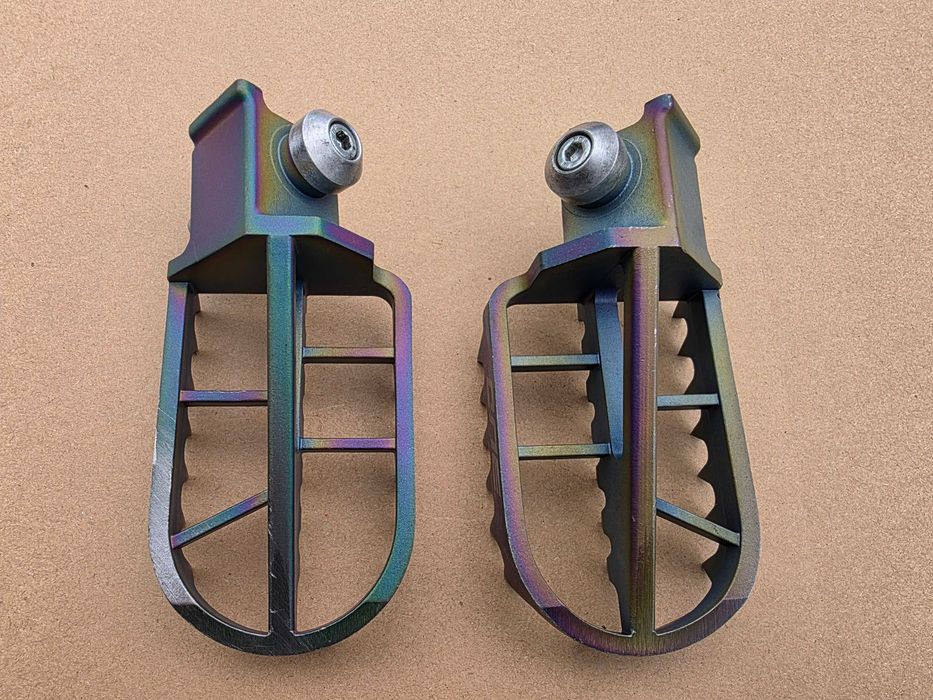 Tytanowe pegi podnóżki BUD RACING KTM Husqvarna Sherco jak NOWE !