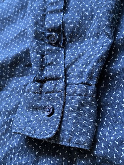 Koszula męska granatowa Hugo Boss slim fit len L
