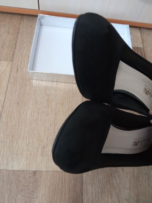 Туфлі натуральна замша та шкіра