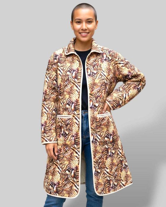 Легкое стильное стеганное пальто-тренч Last woman, р. M/L