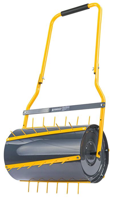 Walec ogrodowy do trawy aerator trawnika ubijak ziemi 35l 50cm kolce