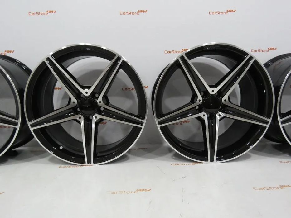 Jantes Look Mercedes AMG 19 x 8j et42 + 9j et 45 5x112 Preto + Polido