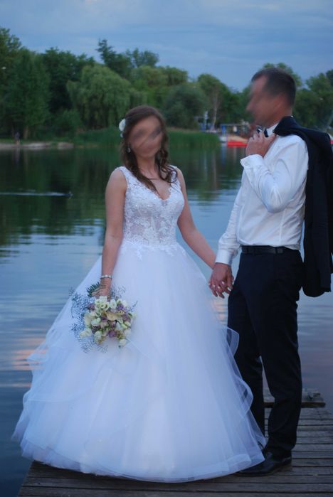 Suknia ślubna MS Moda, model „Deborah”, princessa, księżniczka