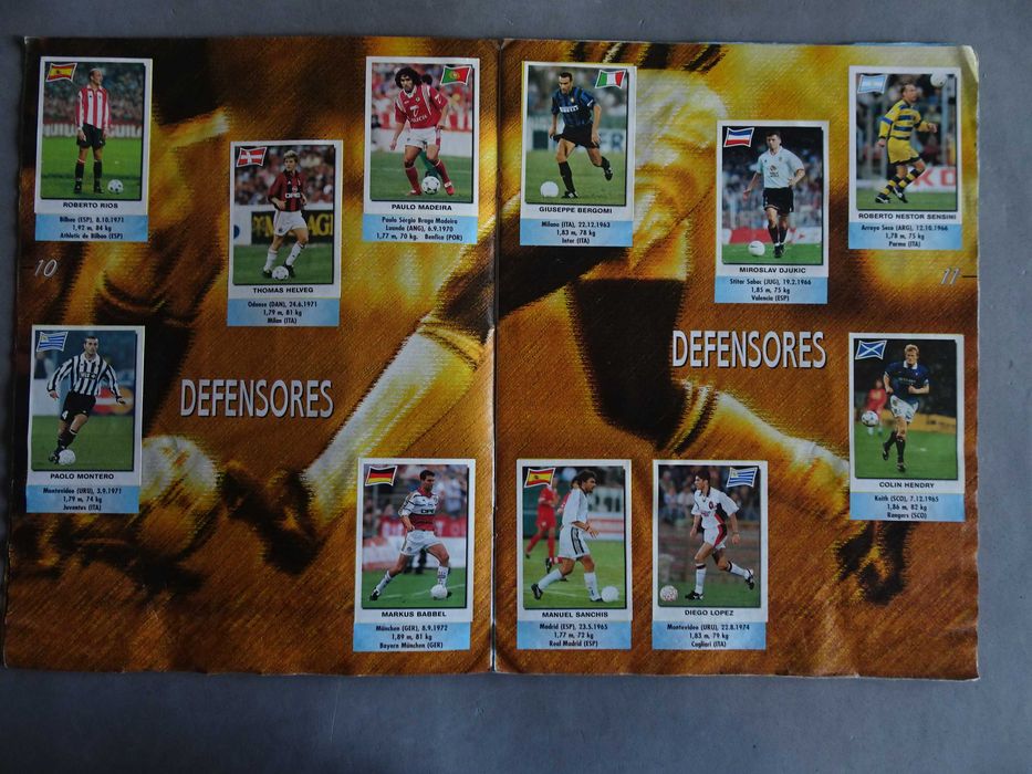 Caderneta de cromos completa de futebol - Super Futebol 99 - Panini