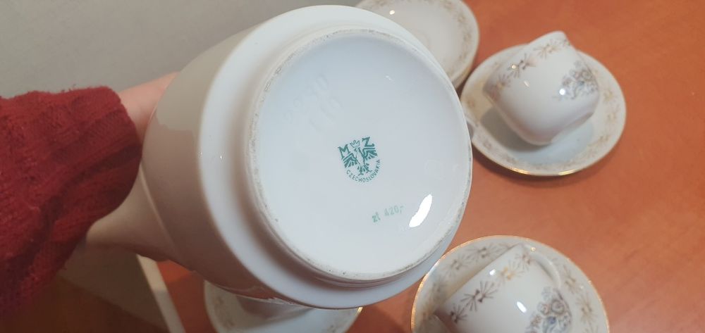 Porcelana MZ Czechoslovakia serwis kawowy