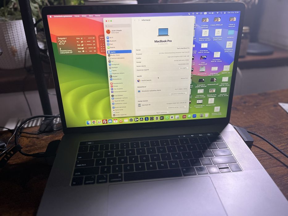 Macbook Pro 15 16GB 512GB + HUB [2019] ew. ZAMIANA