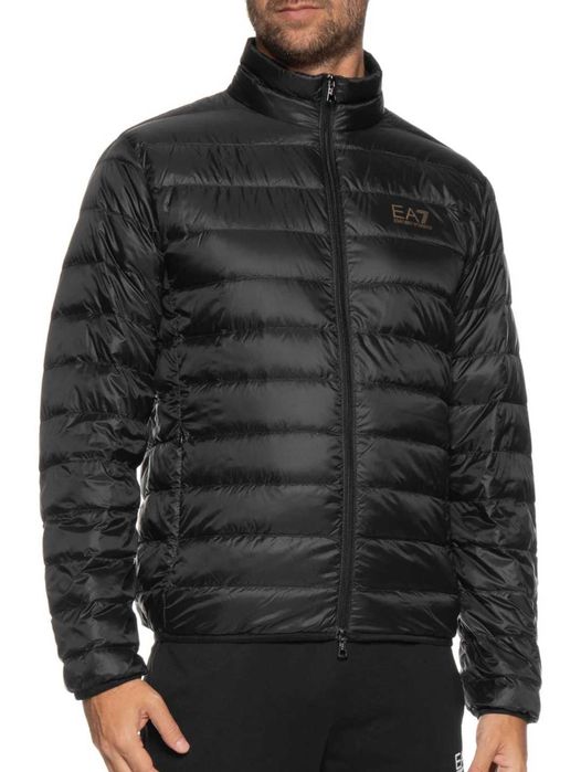 EMPORIO ARMANI EA7 włoska kurtka ocieplana BLACK/GOLD