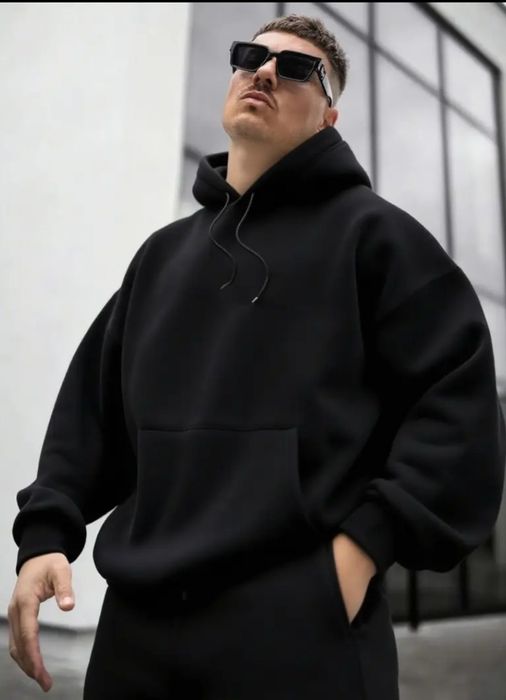 Базове тепле худі чорне