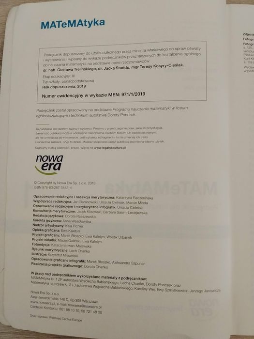 Książka Matematyka 1