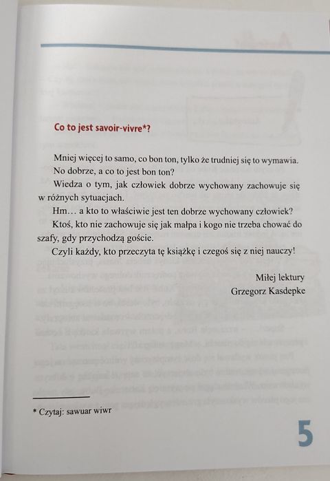 Bon czy ton, savoir - vivre dla dzieci. Grzegorz Kasdepke