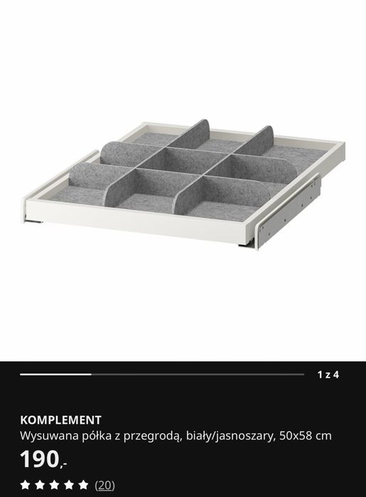 Ikea pax komplement przegroda