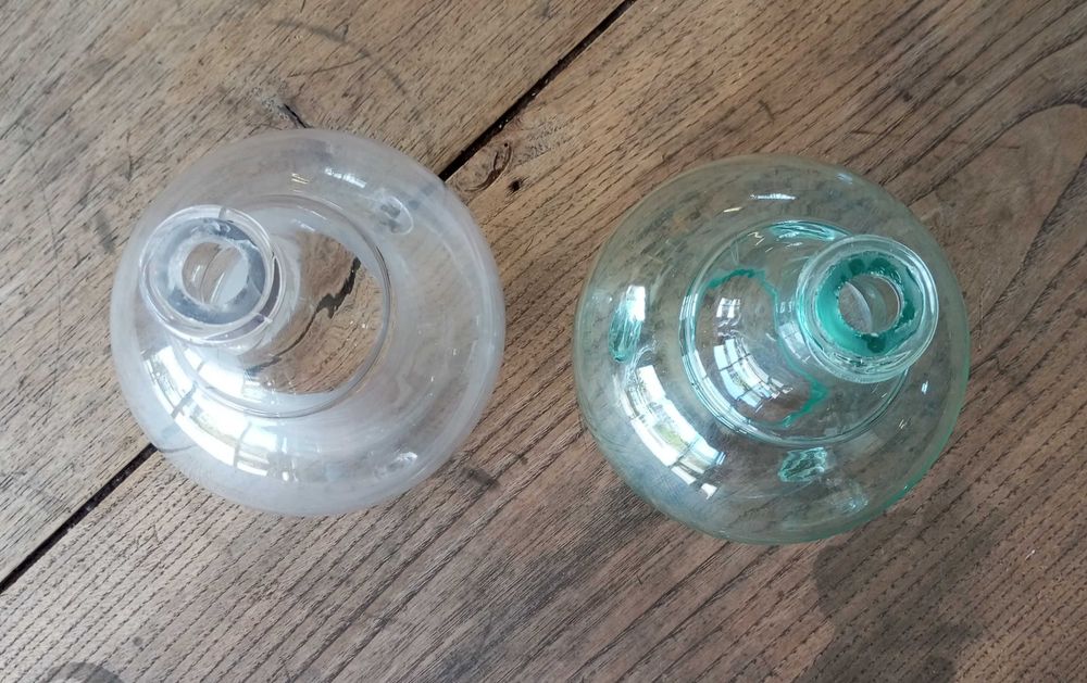 Antigas garrafas apanha moscas em vidro séc. XIX