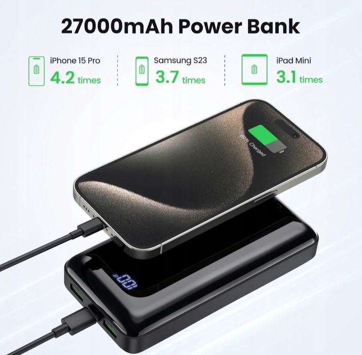 Powerbank Bexteoo 27000 mAh czarny