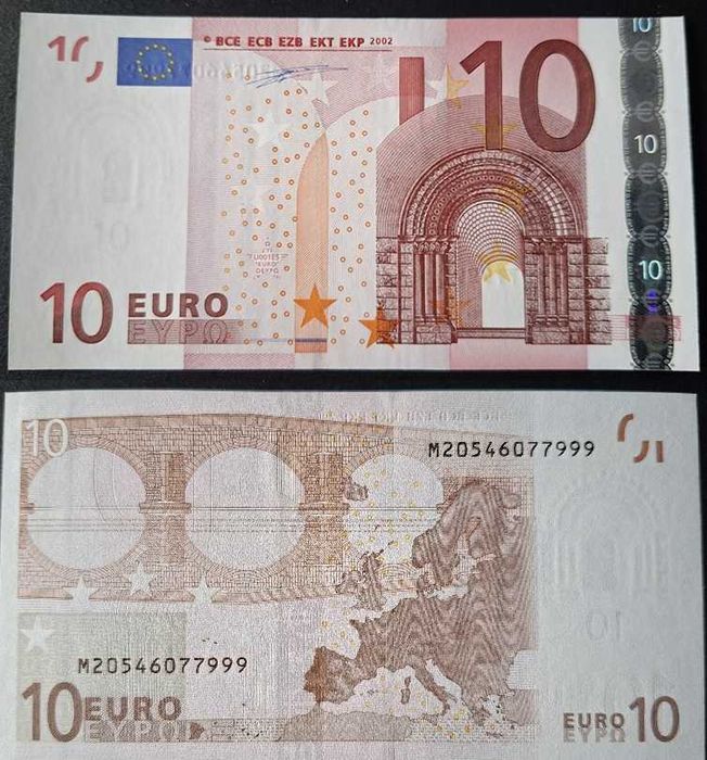 Notafilia - Nota de 10 euros de 2002, Duisenberg, não circulada - 77999