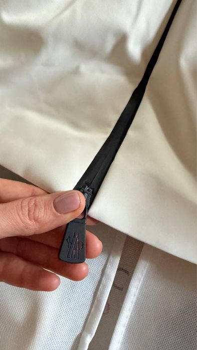 Костюм лижний жіночий Moncler (куртка та штани на пуху) білий