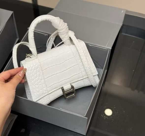 Balenciaga Hourglass HandbagXS White