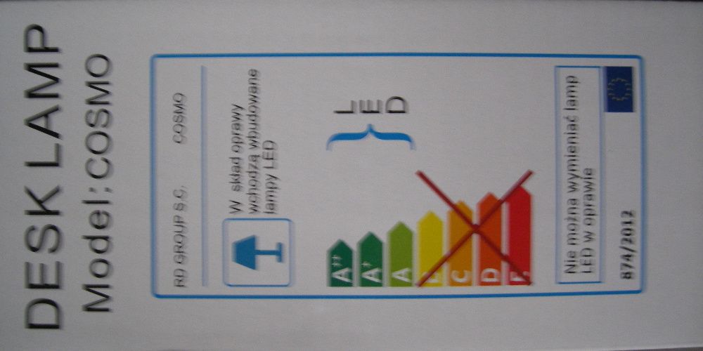 Nowa lampka biurkowa LED COSMO biała