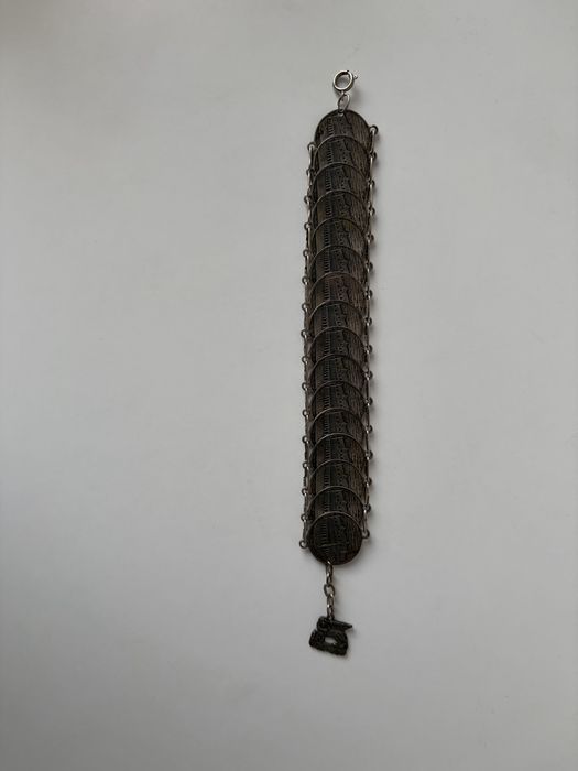 stara vintage bransoletka silver coin