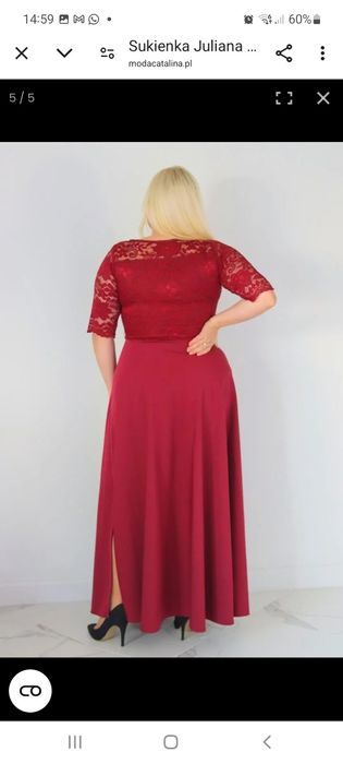 Sukienka maxi bordo