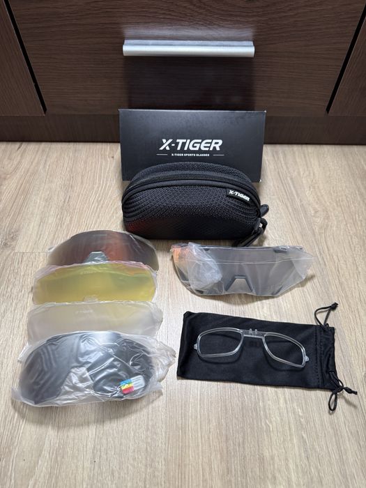 Okulary Rowerowe X-Tiger Sportowe UV400 5 Szybek