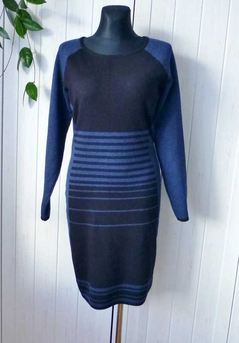 Max Studio dzianinowa dopasowana sukienka midi L