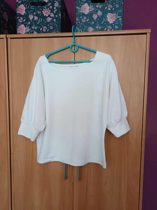 KappAhl bluzka biała kimono 38