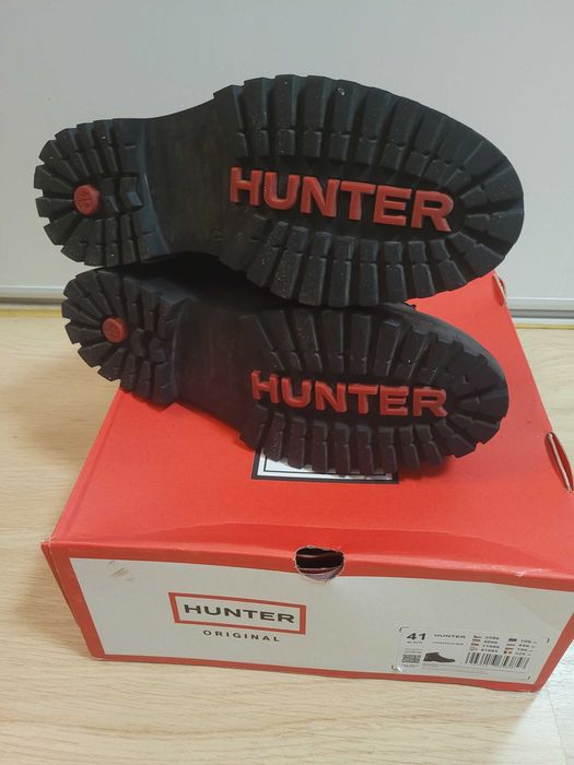 Czarne ocieplane botki Hunter 41