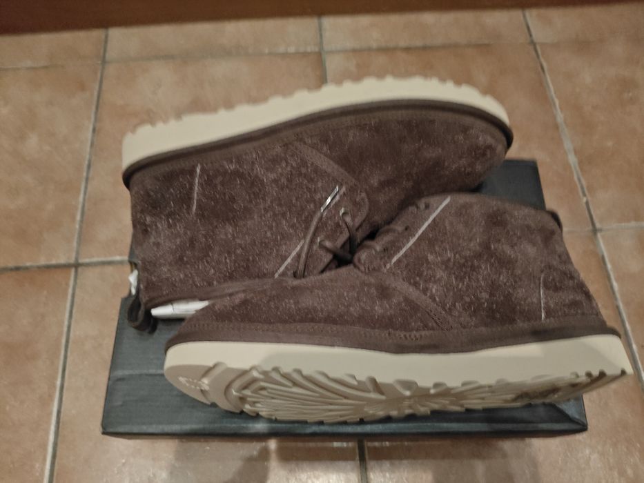 Buty botki śniegowce UGG Neumel shaggy suede 43 EU 10 US wełna
