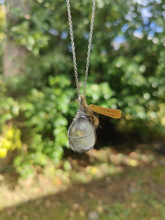 Zawieszka handmade Kryształ Górski | Stal Szlachetna