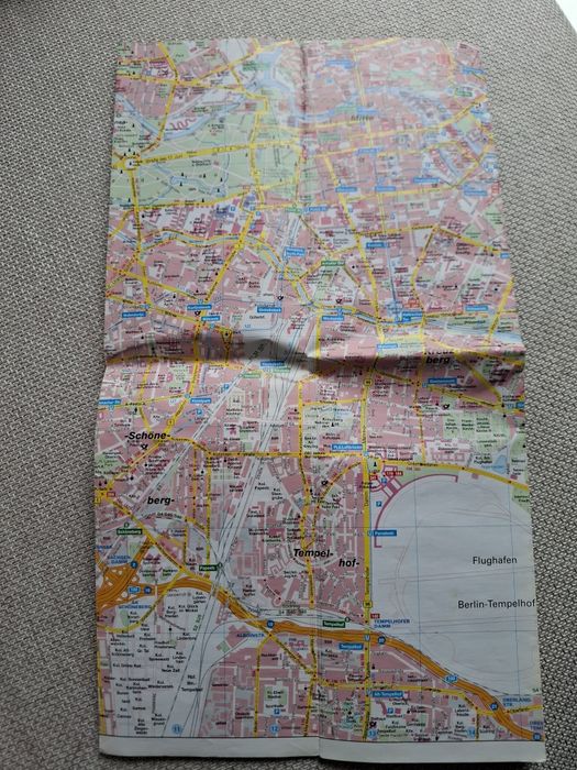 Mapa turystyczna Berlina, plan miasta.