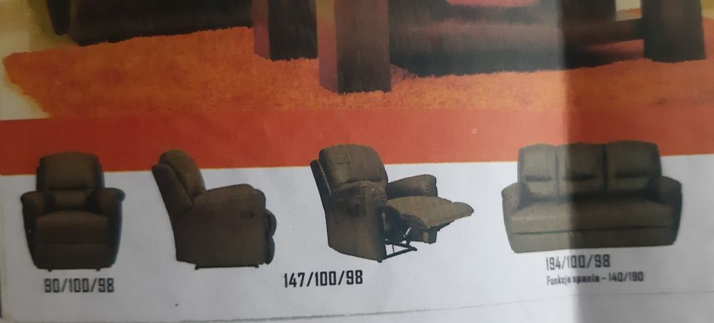 Komplet wypoczynkowy skórzany TANJA