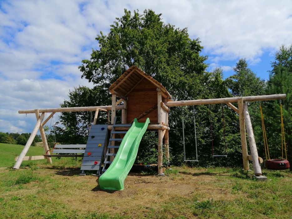 Duży Brzozowy Domek z jacuzzi na wyłączność, balia, Kaszuby, wakacje