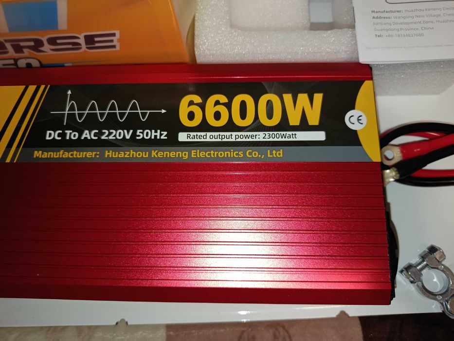 Инвертор 12V інвертор чистий синус 6600 Watt червоний красный
