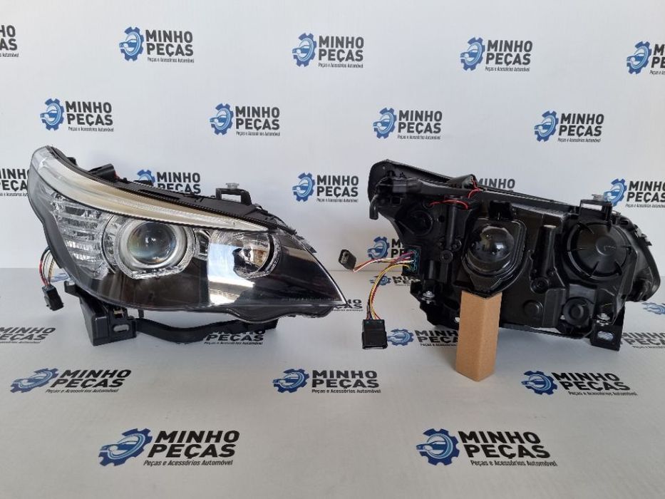 Faróis Angel Eyes BMW (E60/E61) Fundo Preto