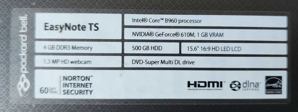 Packart Bell P5WS0, Intel Core B960 + перехідник під Power Bank